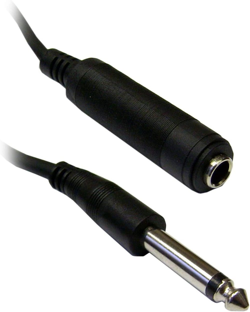 1/4 Inch Mono Extension Cable, 6 feet 1/4" Male to 1/4" Female Plug