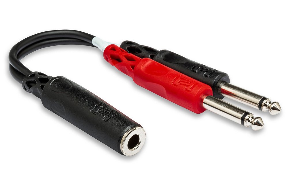 Hosa YPP-136 1/4" TRSF to Dual 1/4" TS Stereo Breakout Cable