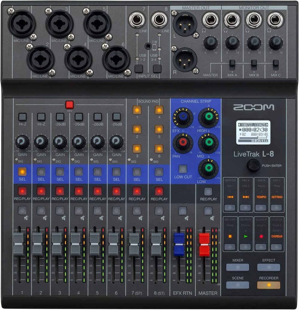 Zoom LiveTrak L-8 Podcast Recorder