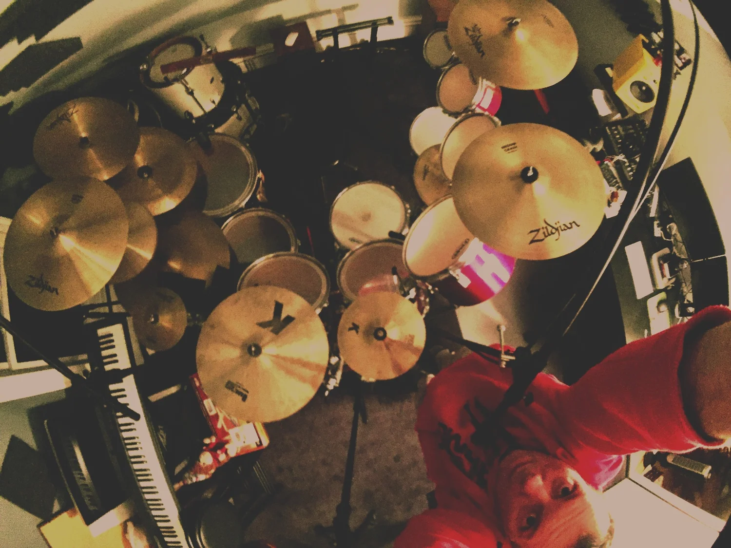 Kevin behind the kit